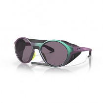 Oakley Clifden Odyssey Collection Sunglasses Black Green Purple Splatter Frame Prizm Grey Lenses